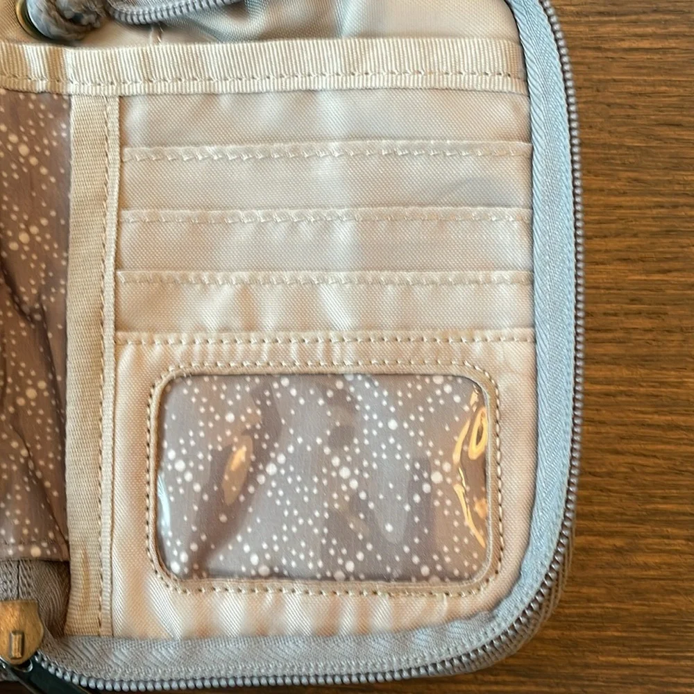 EDDIE BAUER ACTIVEWEAR CROSSBODY ORGANIZER MINI BAG Gray Cream Utility Pockets